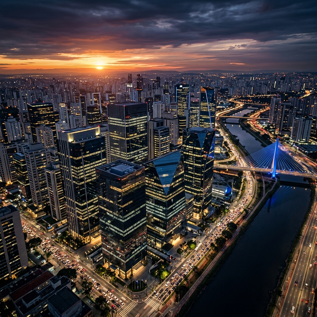 Vista aérea corporativa de São Paulo
